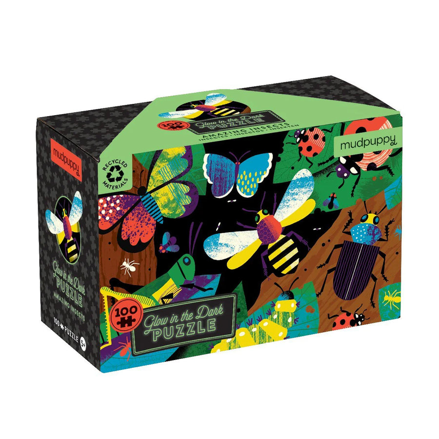 Mudpuppy Amazing Insects Glow In The Dark 100 Piece Puzzle