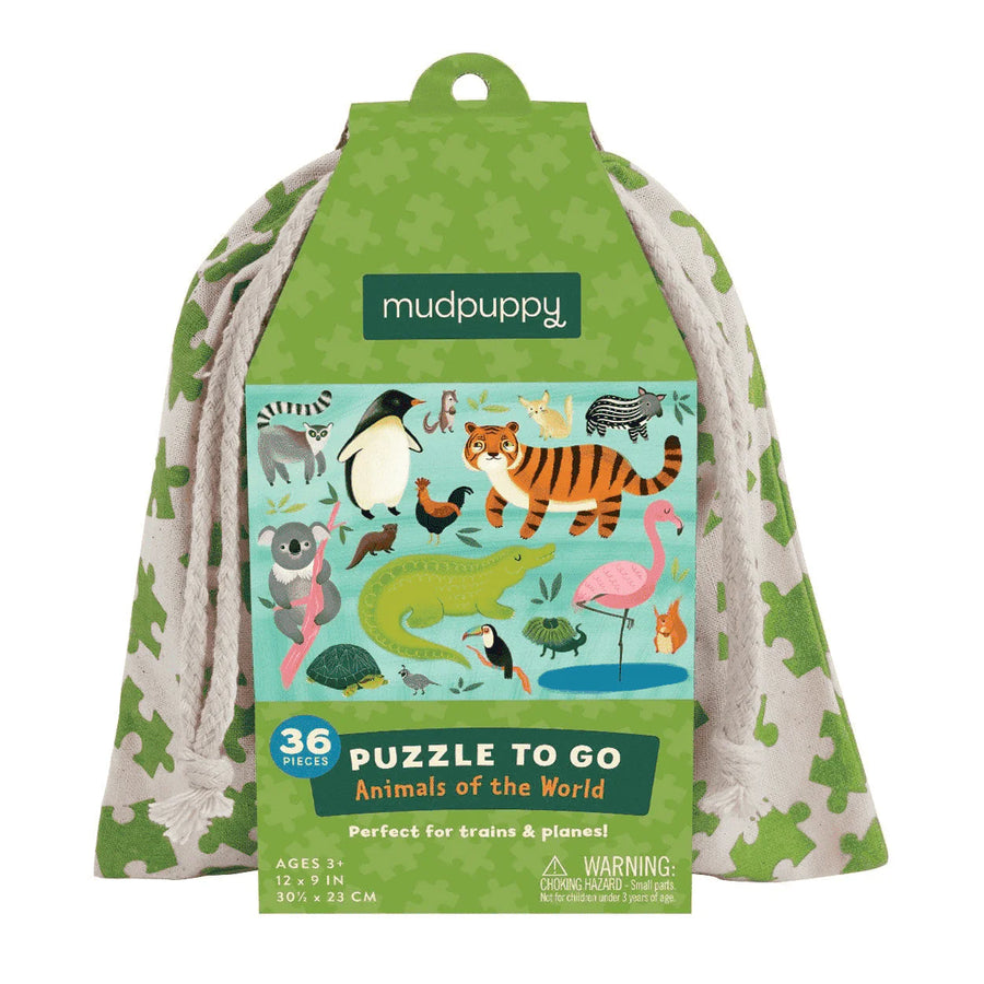 Mudpuppy Animals Of The World 36 Piece Puzzle To Go