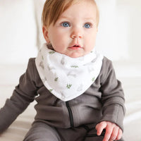 Lulujo Boho Bunny Fern 2 Pack Bandana Bibs