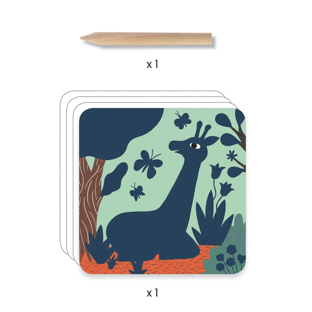 Djeco BIg Animals Scratch Cards