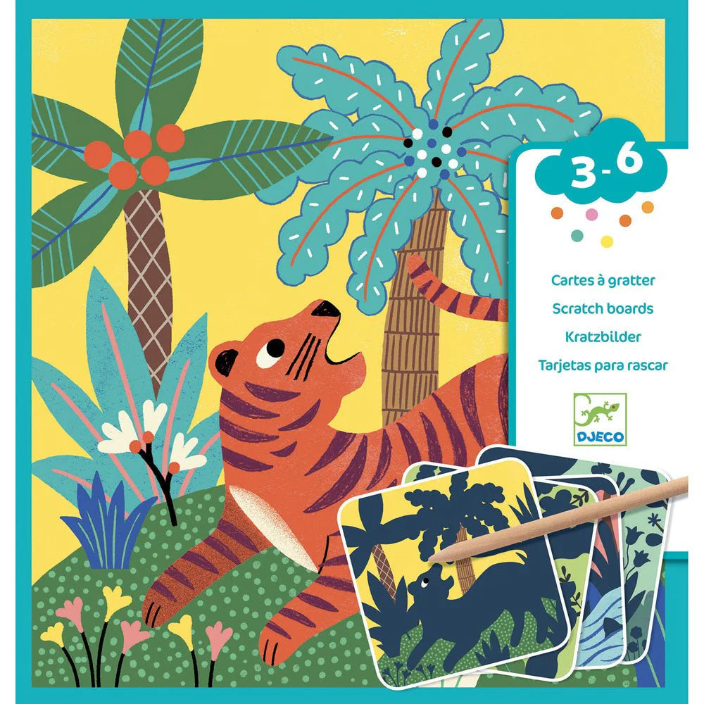 Djeco BIg Animals Scratch Cards
