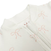 Lulujo Bows  Footed Sleeper 6-12M