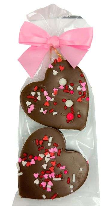 Andea Floating Hearts Chocolate