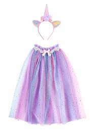 Great Pretenders Rainbow Unicorn Cape & Headband 2pc 4-6yrs