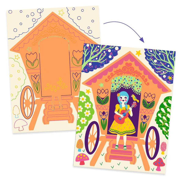 Djeco Scratch Board Wacky House
