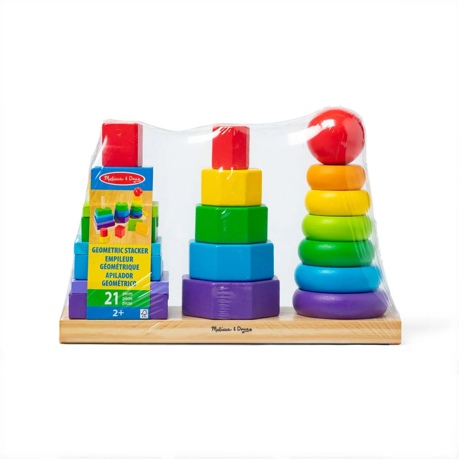 Melissa & Doug Geometric Rainbow Stacker 3 Piece