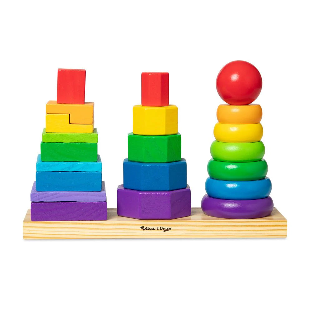 Melissa & Doug Geometric Rainbow Stacker 3 Piece