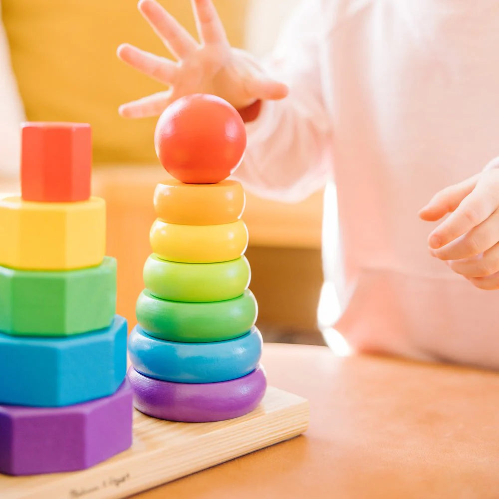 Melissa & Doug Geometric Rainbow Stacker 3 Piece