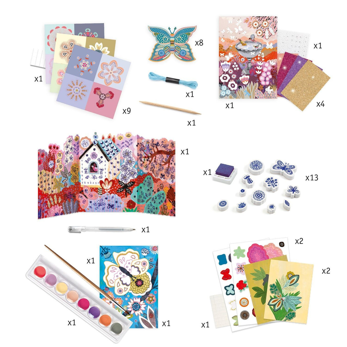 Djeco The Flower Garden Multi-activity Kit