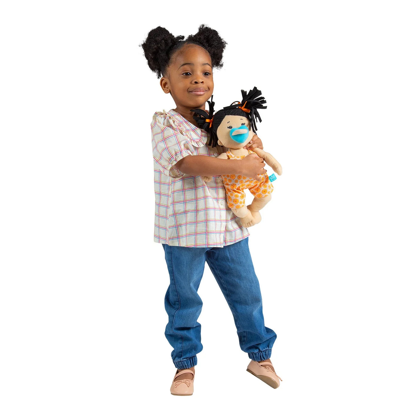 Baby Stella Beige With Black Ponytails
