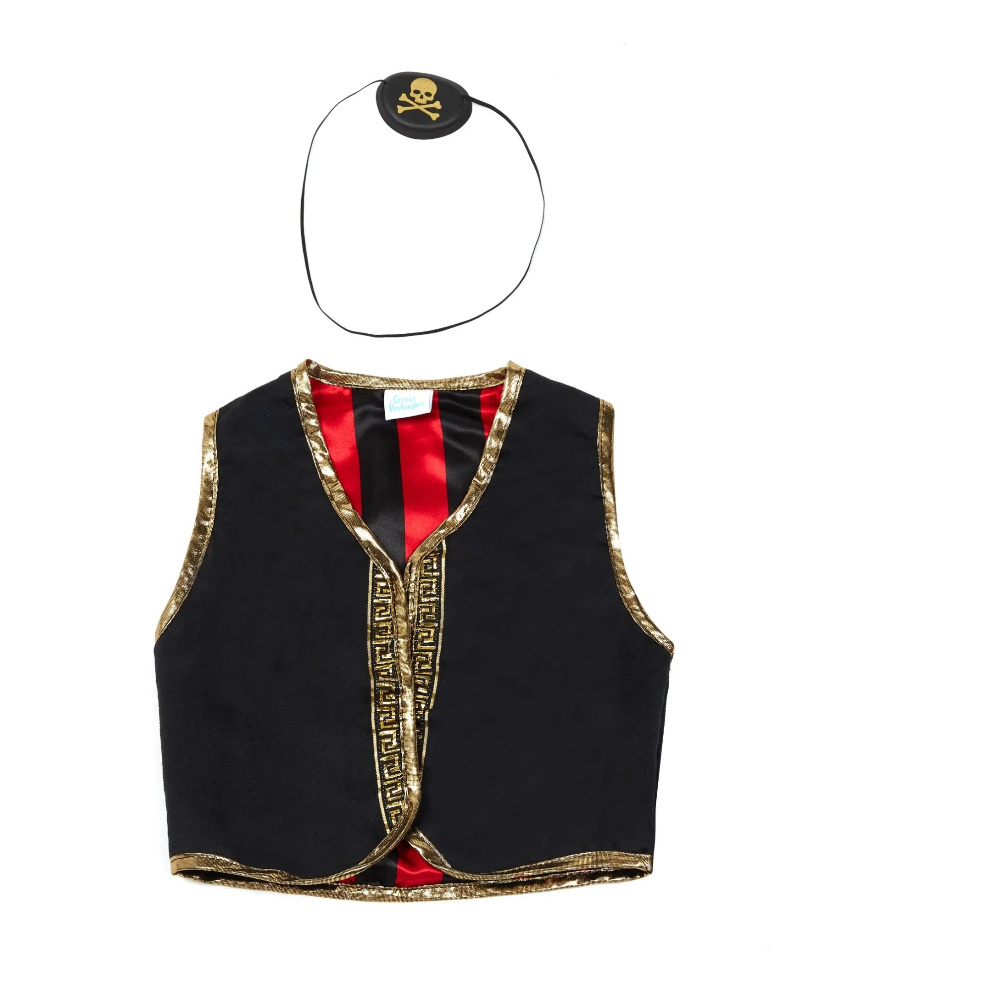 Great Pretenders Pirate Vest With Eye Patch