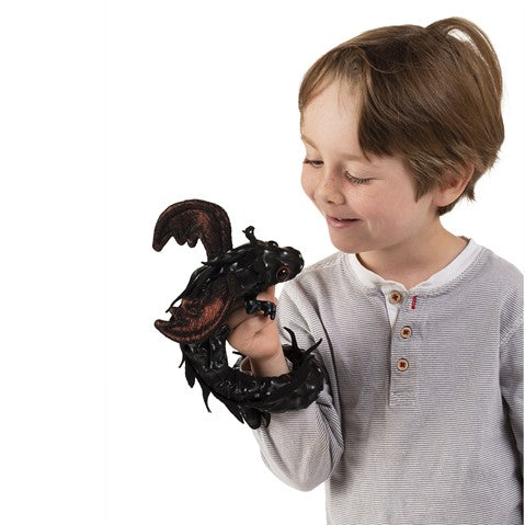 Folkmanis Dragon Wristlet Midnight Puppet