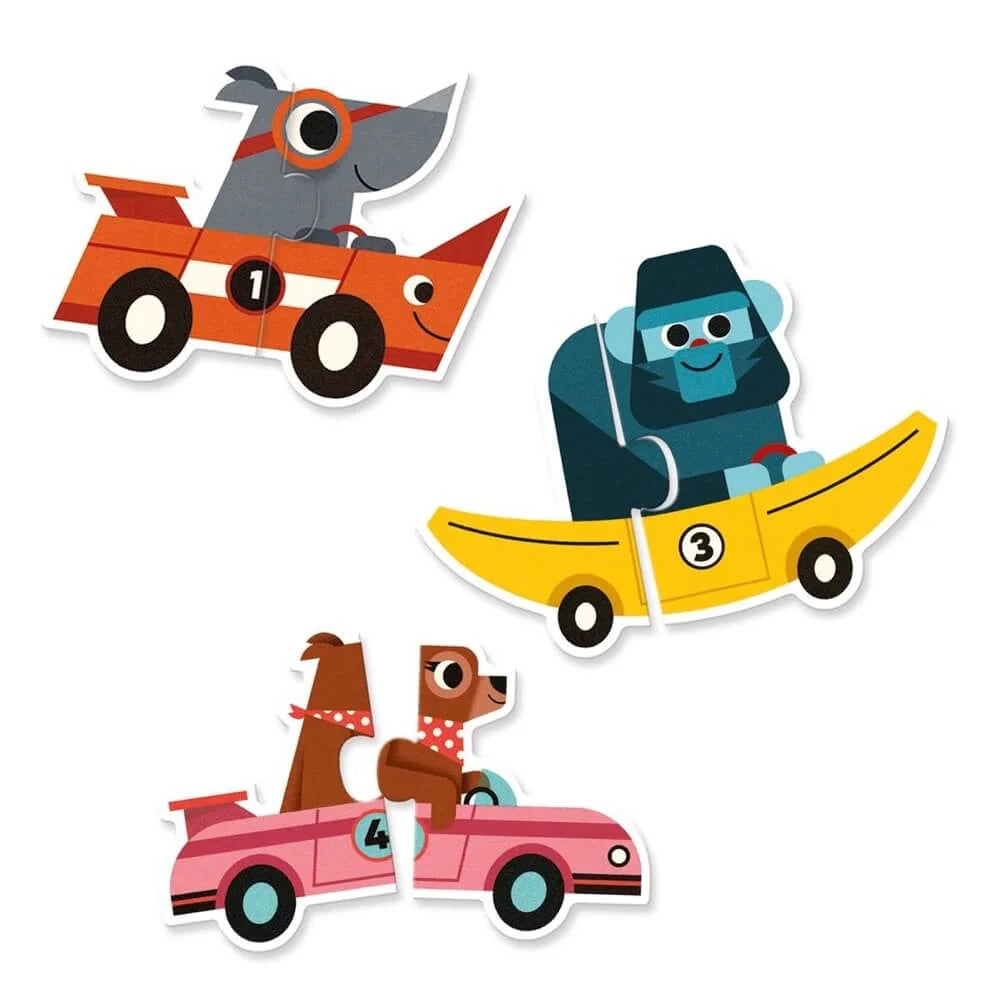 Djeco Racing Cars Puzzle Duo