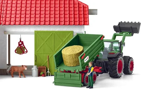 Schleich Farm World Tractor With Trailer
