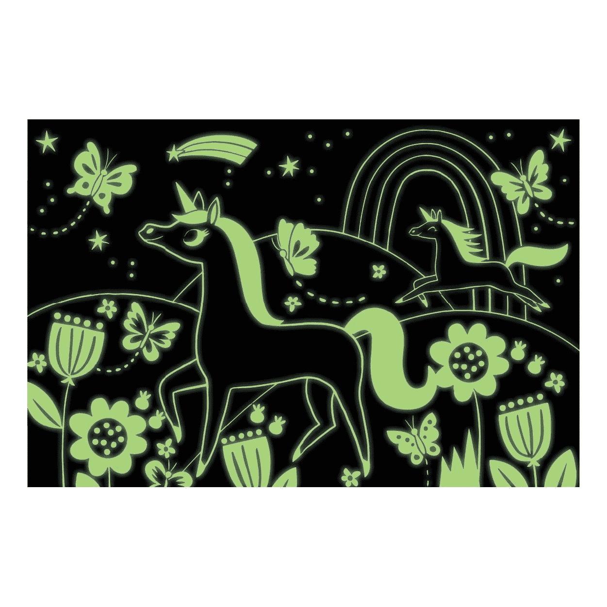 Mudpuppy Unicorns Glow In The Dark 100 Piece Puzzle